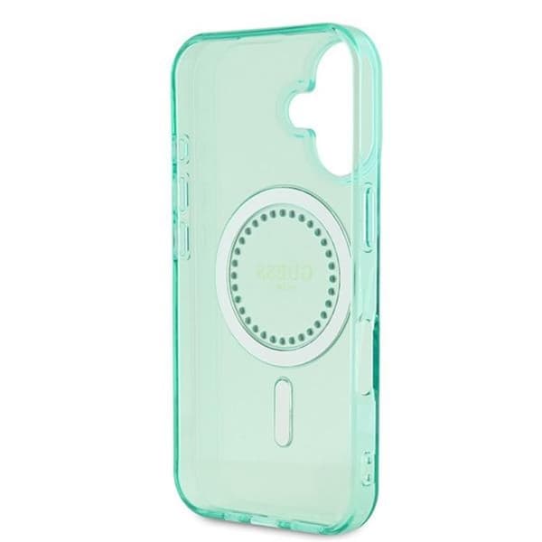 Guess IML Strassikivet MagSafe - iPhone 16 -kotelo (vihreä)