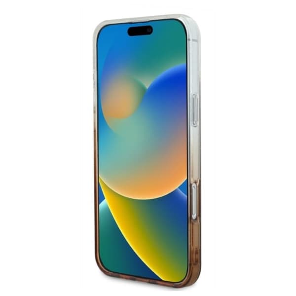 Guess IML Glitter Gradient MagSafe - iPhone 16 Plus -suojakuori (ruskea)