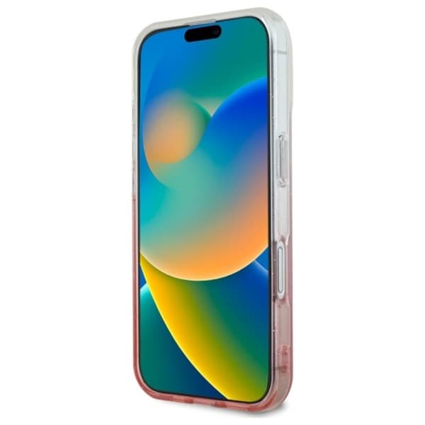 Guess IML Glitter Gradient MagSafe - iPhone 16 Plus -suojakuori (vaaleanpunainen)