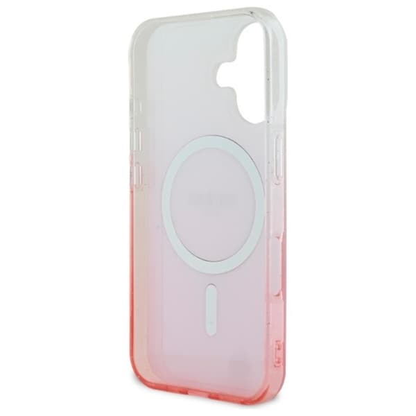 Guess IML Glitter Gradient MagSafe - iPhone 16 Plus -suojakuori (vaaleanpunainen)