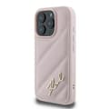 Miniatyrbillede 2 af 8: Karl Lagerfeld Quilted Signature - iPhone 16 Pro Max cover (lyserød)