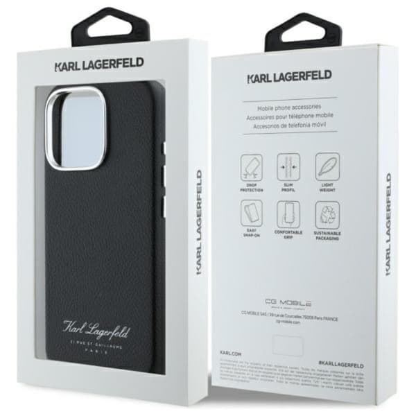 Karl Lagerfeld Hotel RSG - iPhone 16 Pro -kotelo (musta)