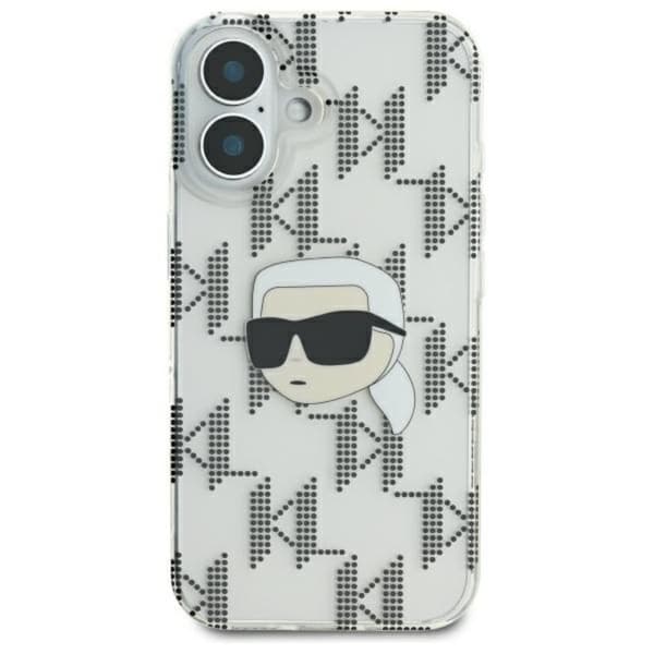Karl Lagerfeld IML Karl Head Galvanoitu - iPhone 16 -suojakuori (Läpinäkyvä)