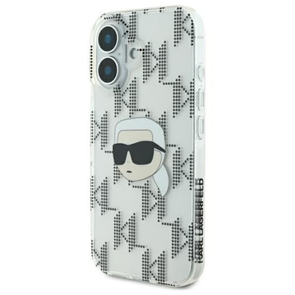 Karl Lagerfeld IML Karl Head Galvanoitu - iPhone 16 -suojakuori (Läpinäkyvä)