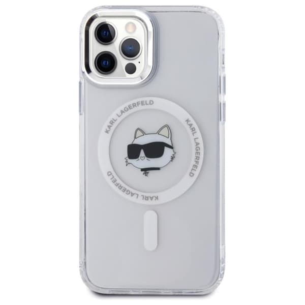 Karl Lagerfeld IML Metal Choupette Head MagSafe - iPhone 12 / iPhone 12 Pro cover (hvid)