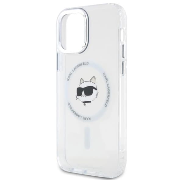 Karl Lagerfeld IML Metal Choupette Head MagSafe - iPhone 12 / iPhone 12 Pro cover (hvid)