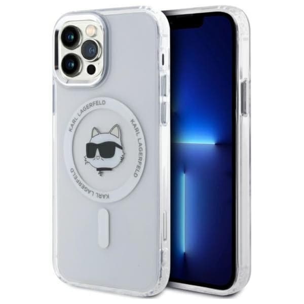Karl Lagerfeld IML Metallskal med MagSafe-motiv - iPhone 12 / iPhone 12 Pro-skal (vitt)