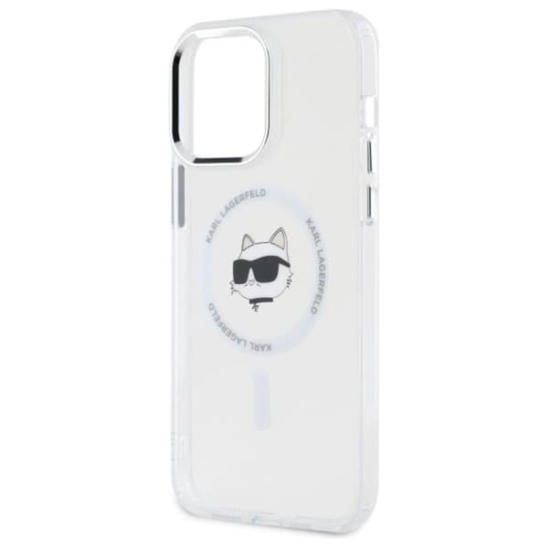 Karl Lagerfeld IML Metal Choupette Head MagSafe - iPhone 13 Pro Max cover (hvid)