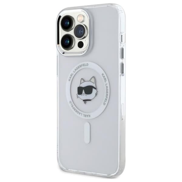 Karl Lagerfeld IML Metal Choupette Head MagSafe - iPhone 13 Pro Max cover (hvid)