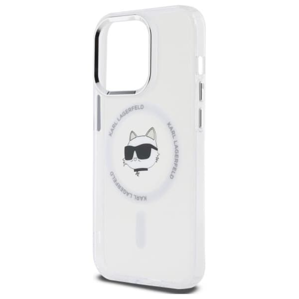 Karl Lagerfeld IML Metal Choupette Head MagSafe - iPhone 14 Pro cover (hvid)