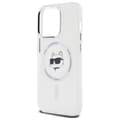 Miniatyrbillede 6 af 8: Karl Lagerfeld IML Metal Choupette Head MagSafe - iPhone 14 Pro cover (hvid)