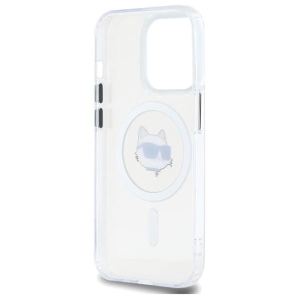 Karl Lagerfeld IML Metal Choupette Head MagSafe - iPhone 14 Pro cover (hvid)