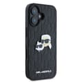 Miniatyrbillede 4 af 8: Karl Lagerfeld Monogram Karl & Chaoupette Hovednål - iPhone 16 Plus cover (sort)
