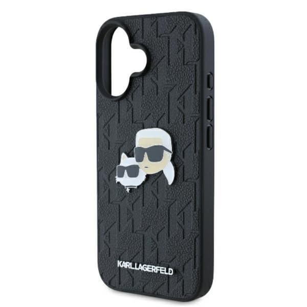 Karl Lagerfeld Monogram Karl & Chaoupette Hovednål - iPhone 16 Plus cover (sort)