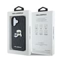 Miniatyrbillede 8 af 8: Karl Lagerfeld Monogram Karl & Chaoupette Hovednål - iPhone 16 Plus cover (sort)