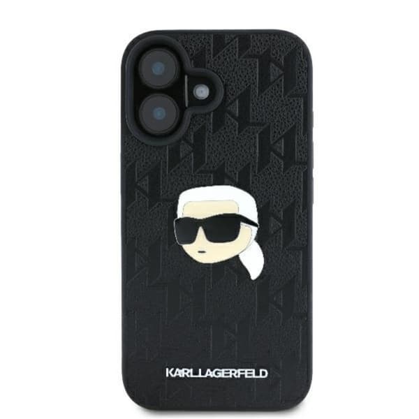 Karl Lagerfeld Monogrammi Karl -pinni - iPhone 16 -suojakuori (musta)