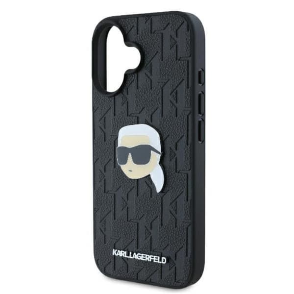 Karl Lagerfeld Monogrammi Karl -pinni - iPhone 16 -suojakuori (musta)