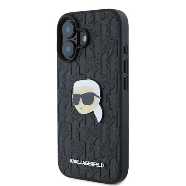 Karl Lagerfeld Monogrammi Karl -pinni - iPhone 16 -suojakuori (musta)