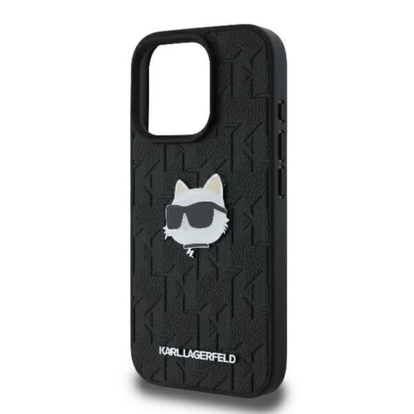 Karl Lagerfeld Monogram Choupette Head Pin - iPhone 16 Pro Max cover (sort)