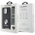 Miniatyrbillede 6 af 6: Karl Lagerfeld Saffiano Karl & Choupette Metal Pin CBDY Strap - iPhone 16 Pro Max Cover (Sort)