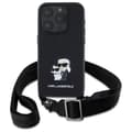 Miniatyrbillede 2 af 6: Karl Lagerfeld Saffiano Karl & Choupette Metal Pin CBDY Strap - iPhone 16 Pro Max Cover (Sort)