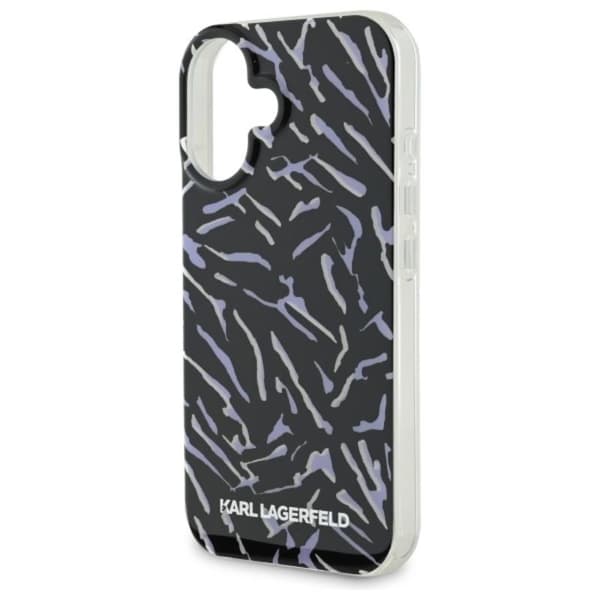 Karl Lagerfeld Zebra With Cord - iPhone 16 Plus -suojakuori (violetti)