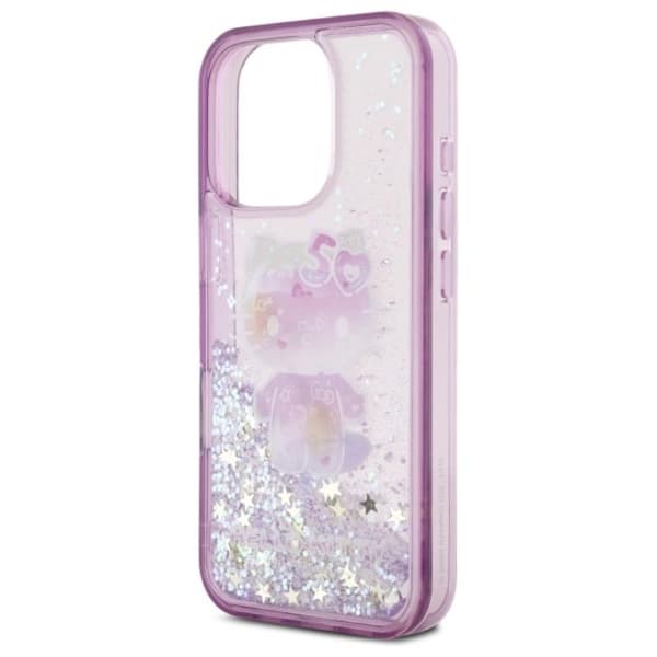 Hello Kitty nestemäinen glitteri 50-vuotisjuhlajuhlat - iPhone 16 Pro -kotelo (violetti)