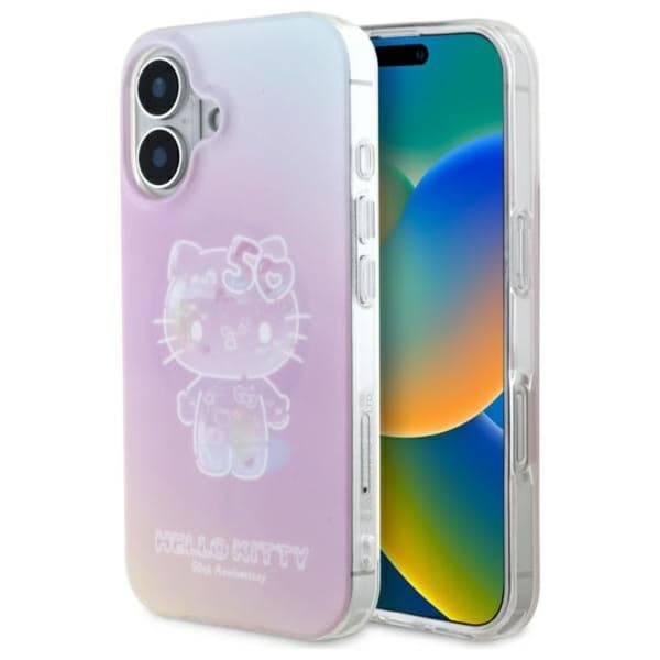 Hello Kitty IML 50-vuotisjuhla MagSafe - iPhone 16 -kotelo (vaaleanpunainen)