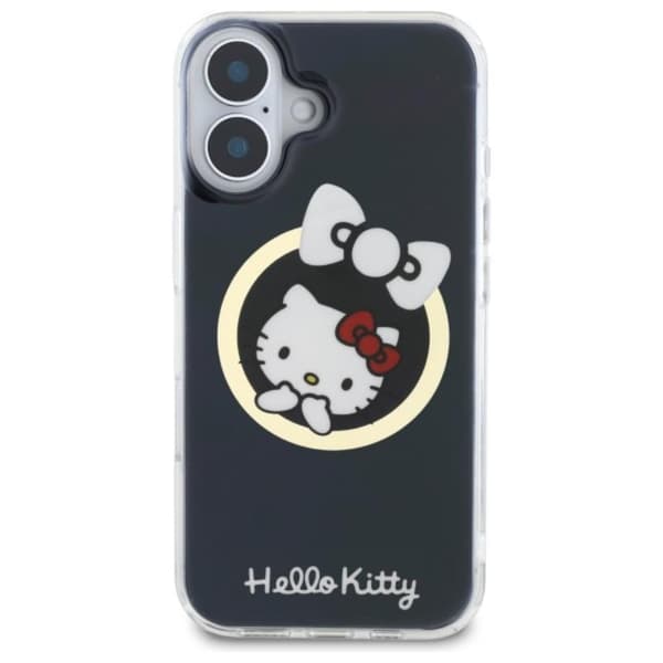 Hello Kitty IML hauska rusetti MagSafe - iPhone 16 -kotelo (musta)