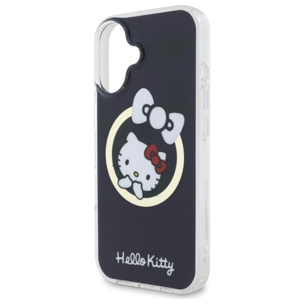 Hello Kitty IML hauska rusetti MagSafe - iPhone 16 -kotelo (musta)
