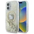 Pikkukuva 1 / 8: Hello Kitty Liquid Glitter Fever MagSafe - iPhone 16 -kotelo (valkoinen / kulta)