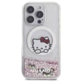 Miniatyrbild 3 av 8: Hello Kitty Liquid Glitter Sweet Kitty Rosetter MagSafe - iPhone 16 Pro Max Skal (Vit)