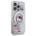 Miniatyrbild 4 av 8: Hello Kitty Liquid Glitter Sweet Kitty Rosetter MagSafe - iPhone 16 Pro Max Skal (Vit)