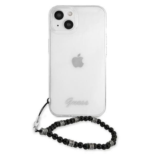 Guess Sort Perlerem - iPhone 15 / 14 / 13 Etui (gennemsigtig)