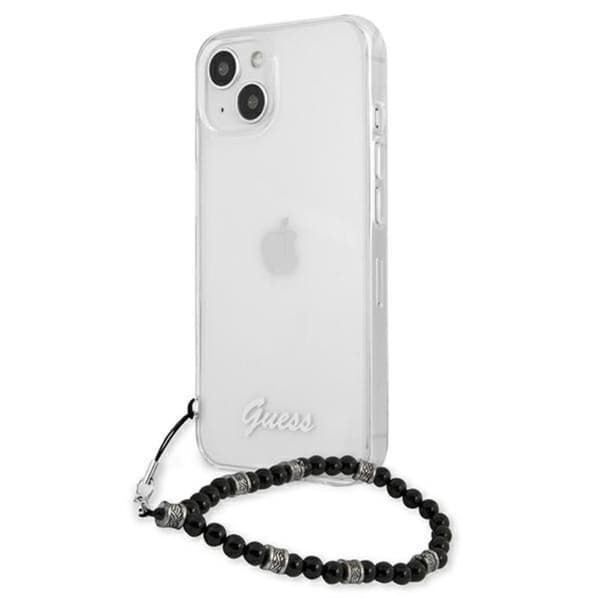 Guess Sort Perlerem - iPhone 15 / 14 / 13 Etui (gennemsigtig)