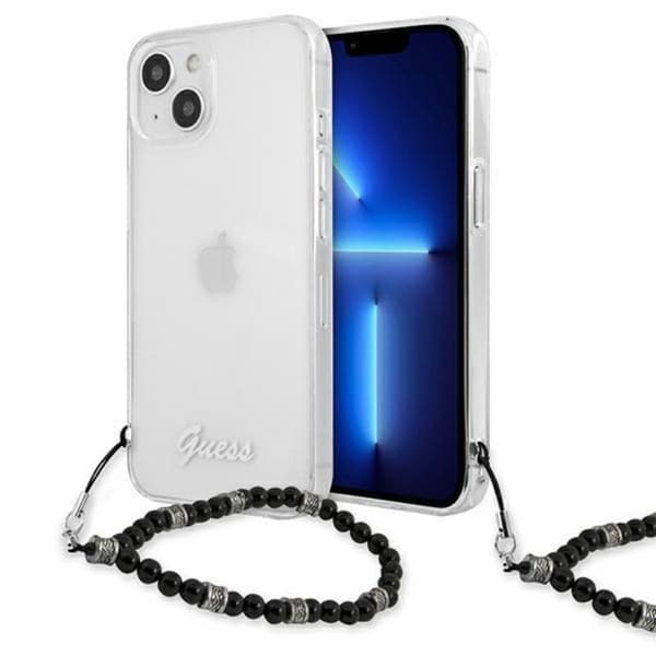 Guess Sort Perlerem - iPhone 15 / 14 / 13 Etui (gennemsigtig)