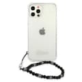 Miniatyrbillede 3 af 8: Guess Sort Perlerem - iPhone 12 Pro Max Etui (Gennemsigtig)
