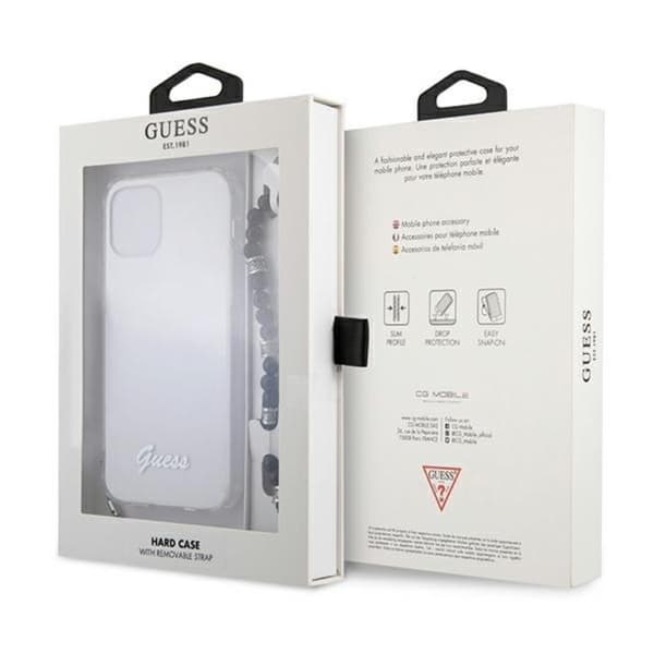 Guess Sort Perlerem - iPhone 12 Pro Max Etui (Gennemsigtig)