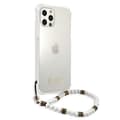 Miniatyrbillede 4 af 8: Guess Hvid Perlerem - iPhone 12 Pro Max Etui (Gennemsigtig)
