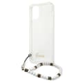 Miniatyrbillede 6 af 8: Guess Hvid Perlerem - iPhone 12 Pro Max Etui (Gennemsigtig)