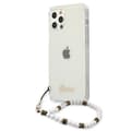 Miniatyrbillede 2 af 8: Guess Hvid Perlerem - iPhone 12 Pro Max Etui (Gennemsigtig)