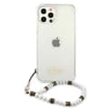 Miniatyrbillede 3 af 8: Guess Hvid Perlerem - iPhone 12 / iPhone 12 Pro Etui (Gennemsigtig)