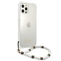 Miniatyrbillede 4 af 8: Guess Hvid Perlerem - iPhone 12 / iPhone 12 Pro Etui (Gennemsigtig)
