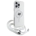 Miniatyrbild 3 av 7: Karl Lagerfeld IML Choupette Head & Cord MagSafe - iPhone 16 Pro-skal (genomskinligt)
