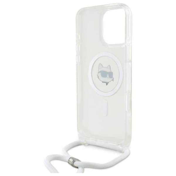 Karl Lagerfeld IML Choupette Head & Cord MagSafe - iPhone 16 Pro-skal (genomskinligt)