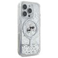 Miniatyrbild 4 av 8: Karl Lagerfeld flytande glitter Karl & Choupette Head MagSafe - iPhone 16 Pro-skal (genomskinligt)