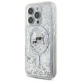Miniatyrbild 2 av 8: Karl Lagerfeld flytande glitter Karl & Choupette Head MagSafe - iPhone 16 Pro-skal (genomskinligt)