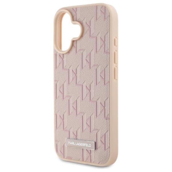 Karl Lagerfeld Hot Stamp MagSafe - iPhone 16 -kotelo (vaaleanpunainen)