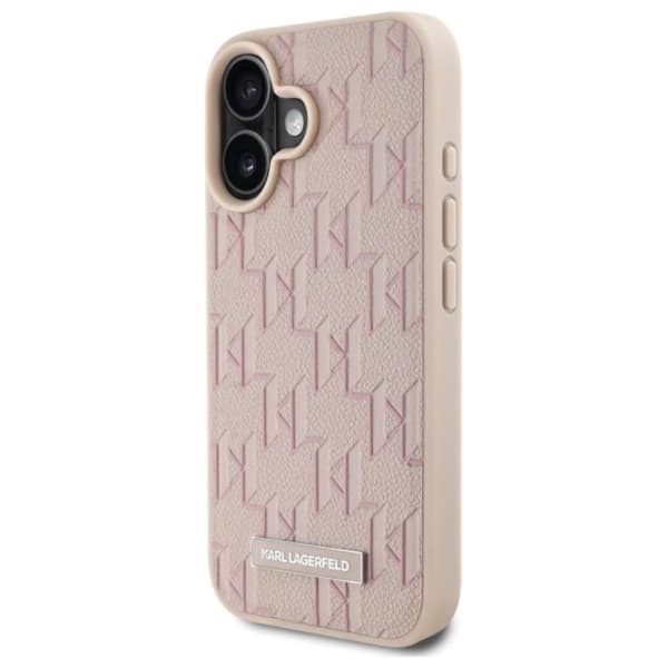Karl Lagerfeld Hot Stamp MagSafe - iPhone 16 -kotelo (vaaleanpunainen)