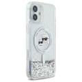 Miniatyrbillede 4 af 8: Karl Lagerfeld Liquid Glitter Karl & Choupette Head MagSafe - iPhone 16 Plus cover (gennemsigtig)